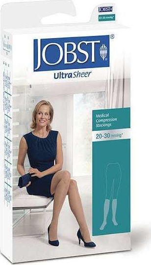 Jobst Jobst Ultrasheer Κάλτσες Κάτω Γόνατος Διαβαθμισμένης Συμπίεσης 20-30 mmHg Μπεζ