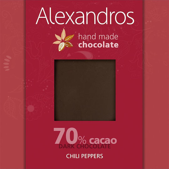 Alexandros Σοκολάτα Υγείας Chili Peppers με 70% Κακάο 90gr