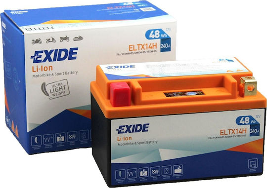 Exide Μπαταρία Μοτοσυκλέτας li-ion / YTX14-BS με Χωρητικότητα 240Ah και 48Wh