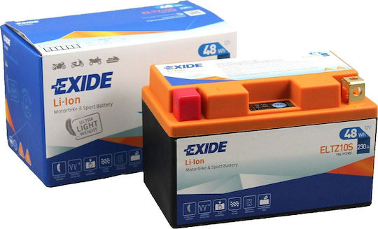 Exide li-ion Lithium Motorradbatterie YTZ10S 230A mit Kapazität 230Ah und 48Wh
