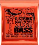 Ernie Ball Set Nickel gewickelt Saiten für Bass Slinky Bass 6-String Langmensur 32 - 130"