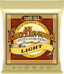 Ernie Ball Πλήρες Σετ 80/20 Bronze Χορδών για Ακουστική Κιθάρα Earthwood 80/20 Bronze Light 11 - 52"