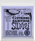 Ernie Ball Set of Nickel Wound Strings for Electric Guitar Slinky 6-String Baritone 13 - 72"