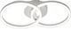 Fabas Luce Giotto Ceiling Mount Light 53cm White with Integrated LED