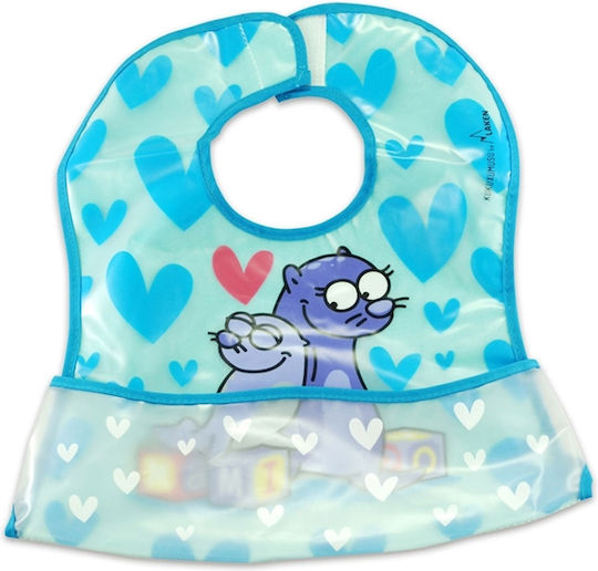 Laken Kukuxumusu Foca Waterproof Bib Plastic with Hoop & Loop Fastener & Pocket Azul