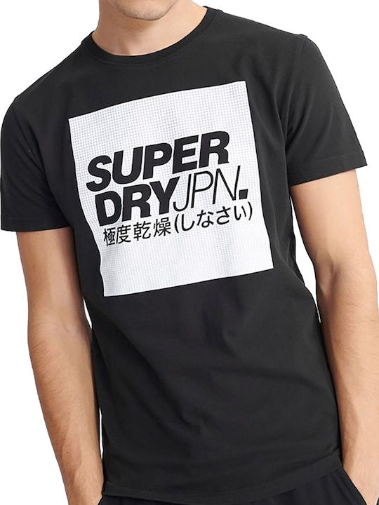 Superdry Japan Βlock Ανδρικό Tshirt Μαύρο με Λογότυπο M1010098A02A