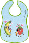 Laken Tutti Frutti Waterproof Bib Plastic with Hoop & Loop Fastener & Pocket Light Blue YBTV