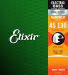 Elixir Set of Steel Strings for Bass Stainless Steel