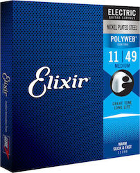 Elixir Polyweb E-Gitarrensaiten Vernickelter Stahl Set 11 - 49 Elixir Polyweb E-Gitarrensaiten Vernickelter Stahl Set 11 - 49