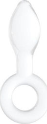 Shots Chrystalino Plugger Glass Dildo White 12cm CHR031WHT