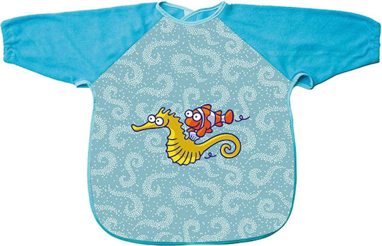 Laken A Caballito Waterproof Coverall Fabric with Hoop & Loop Fastener, Pocket & Sleeves Light Blue KBM-AC