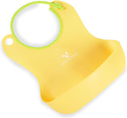 Cangaroo Am Am Waterproof Bib Silicone with Button & Pocket Yellow