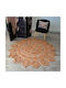 Klonaras Piemonte Handmade Rug Round Summer from Jute Rust