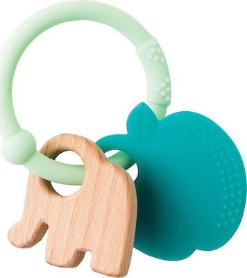 Nattou Apple Teething Rattle made of Silicone for 0 m+ 1pcs