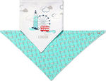 Babyono London Bandana Fabric with Button Multicolored 2pcs