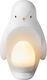 Grobag Kids Decorative Lamp Touch Penguin White