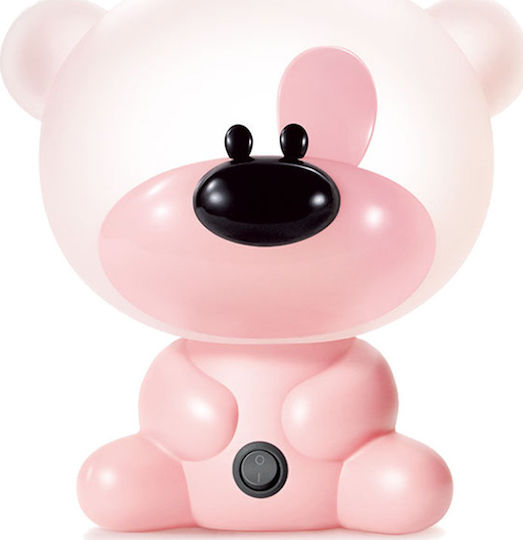 Lucas Kids Decorative Lamp Bear Pink 22x19x25εκ.