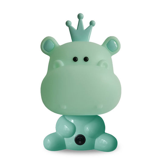 Lucas Lampă decorativă pentru copii Hipopotam Verde 20x18x33εκ.