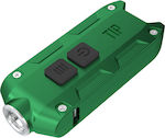 NiteCore Wiederaufladbar Schlüsselanhängerlampe LED Wasserdicht IP54 mit maximaler Helligkeit 220lm Tip Cri Green 9110101006
