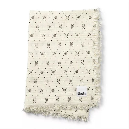 Elodie Details Monogram Πάνα Αγκαλιάς από Μουσελίνα Μπεζ 75x100εκ.