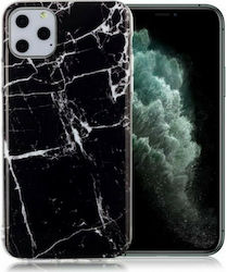 Wozinsky Marble Back Cover Silicone Black (iPho...