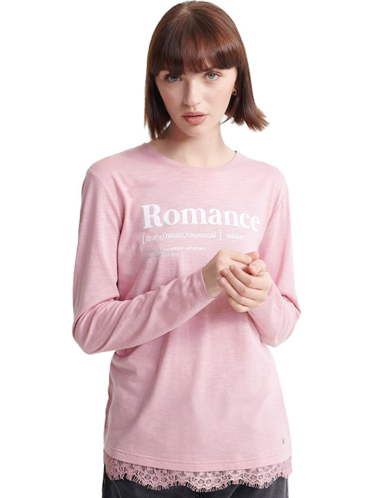 Superdry Tilly Women's Blouse Long Sleeve Pink