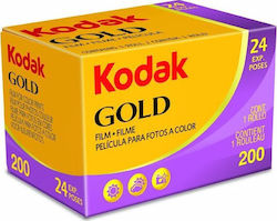 Kodak Цветен негатив Gold 200 35mm Роло Филм 35mm (24 Експозиции)