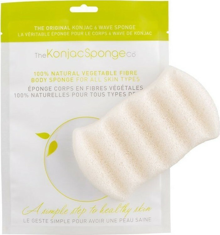 The Konjac Sponge Co 100 Pure Konjac 6 Wave Bath Sponge Pure White