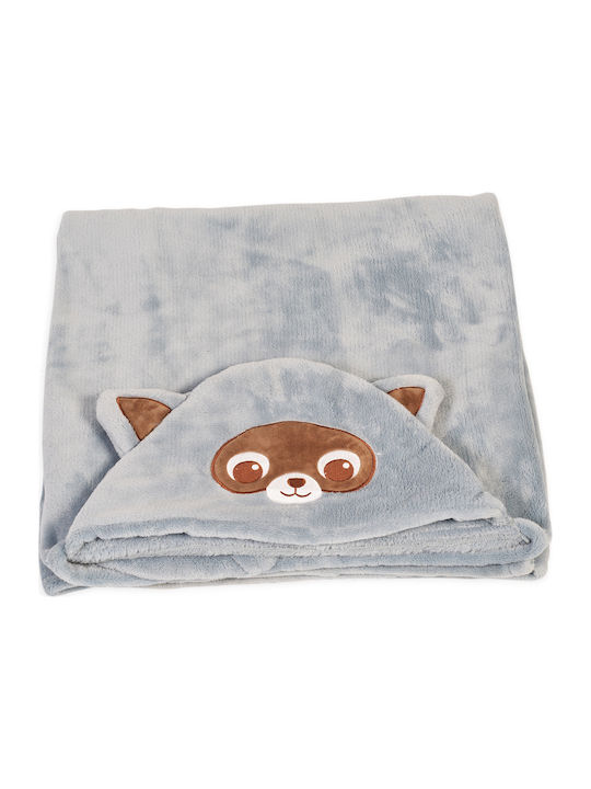 Cangaroo Κουβέρτα Κούνιας Amigo Fleece Γκρι 90x130εκ.