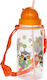 Puckator Kids Plastic Water Bottle with Straw O...