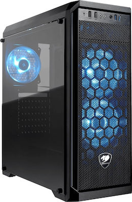 Cougar MX330-G Air Gaming Midi Tower Computer Case with Window Panel Black