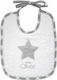 Baby Oliver My Little Super Star Lätzchen Stoff mit Spitzenband Gray