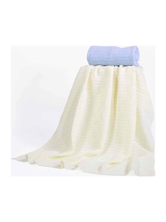 Cangaroo Blanket Nursery Swaddling Blankets 343 Knitted White 90x100cm.