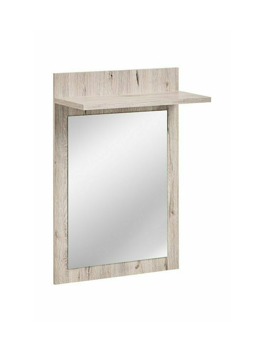 Polihome Hiero Wall Mirror with Beige Wooden Frame 90x60cm 1pcs