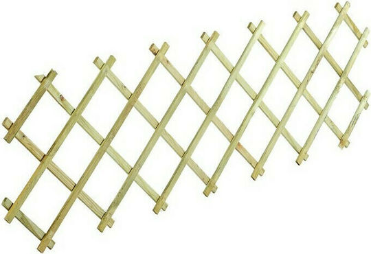 Klappbares Spalier Garten aus Holz mit Rhombus-Rasterdesign in Beige Farbe 200x50cm