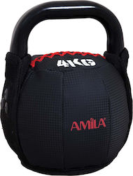 AMILA Kettlebell от PVC 6кг Черен