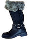 Boots - Black - with fur