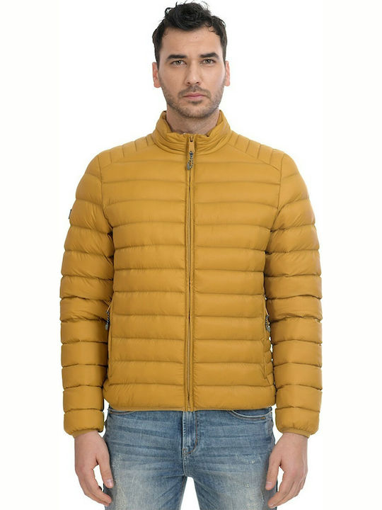 Biston Men's Winter Puffer Jacket Windproof Yellow