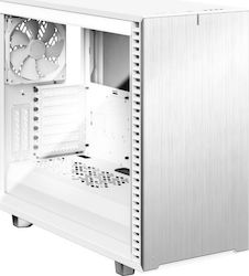 Fractal Design Define 7 Clear Tempered Glass Gaming Midi Tower Computer Case with Window Panel White