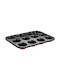 Lamart Base Backform Törtchen/Muffins Aluminium 12 Plätze 35x26x3cm 12cm