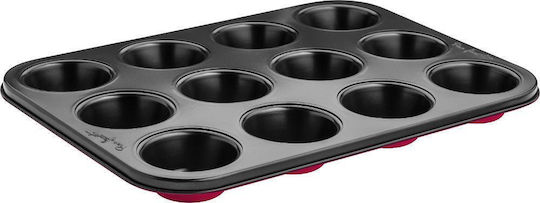 Lamart Base Backform Törtchen/Muffins Aluminium 12 Plätze 35x26x3cm 12cm