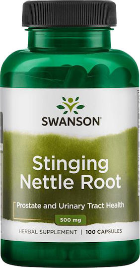 Swanson Stinging Nettle Root 500 мг Добавка за Здравето на Простата 100 Капсули