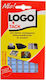 Logo Glue Stickers Tack Blue 84 Pads 66ΗΤ705Ε