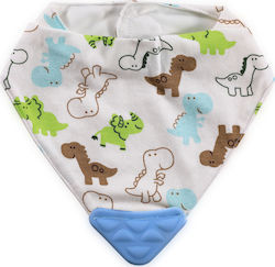 Lorelli Blue Dinosaur Bandana Fabric with Hoop & Loop Fastener Blue Dinosaur