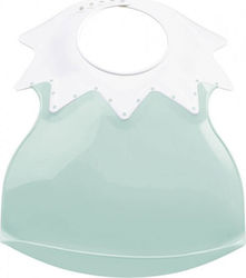 Thermobaby Arlequin Αδιάβροχη Σαλιάρα Πλαστική με Κουμπί & Τσέπη Mint για 4 m+