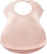 Thermobaby Soft Baby Impermeabila Bavetă Plastic cu buton & Buzunar roz pudră