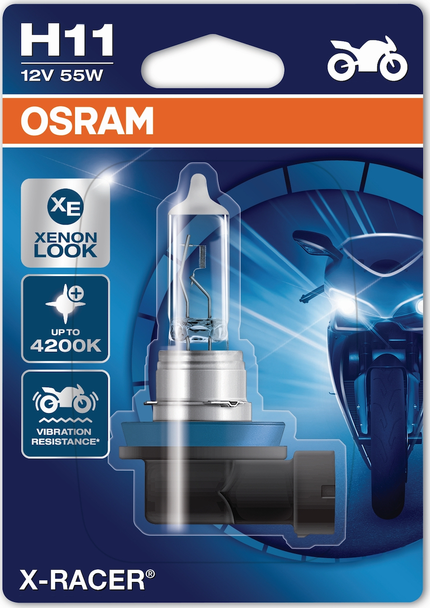 Osram X-Racer Car & Motorcycle H11 Light Bulb Halogen 4200K
