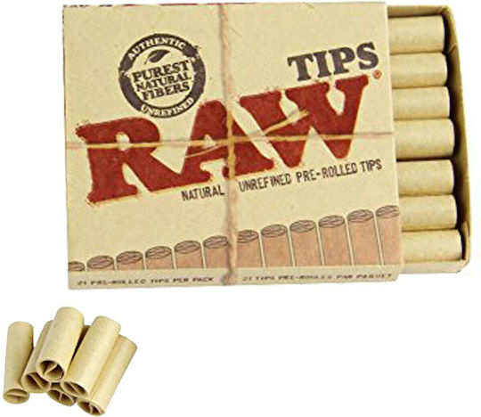 Raw Τζιβάνες Pre Rolled Cone Καφέ 21τμχ