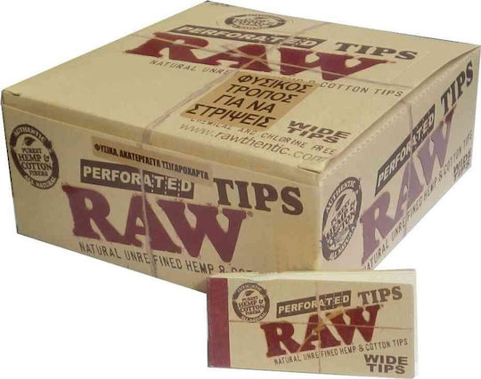 Raw Perforierte Breite Spitzen 60mm 2.5cm Braun 50 x 50 Stück