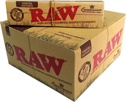 Raw Organic Hemp Листчета за свиване на цигари Slim King Size с Тръбички 32 листове 24бр